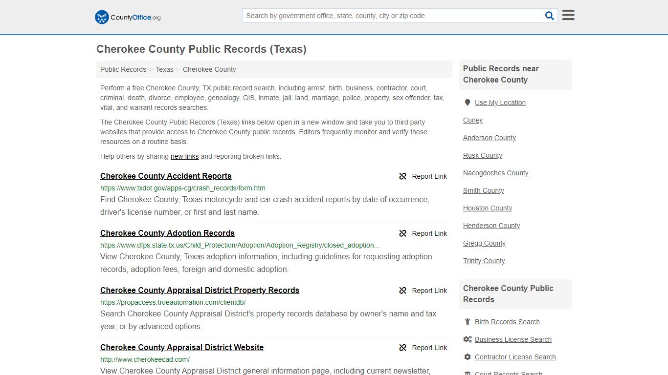 Public Records - Cherokee County, TX (Business, Criminal ...